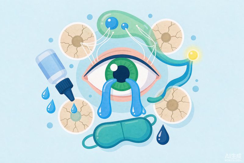 长春普瑞眼科干眼症类型与治疗科普插画