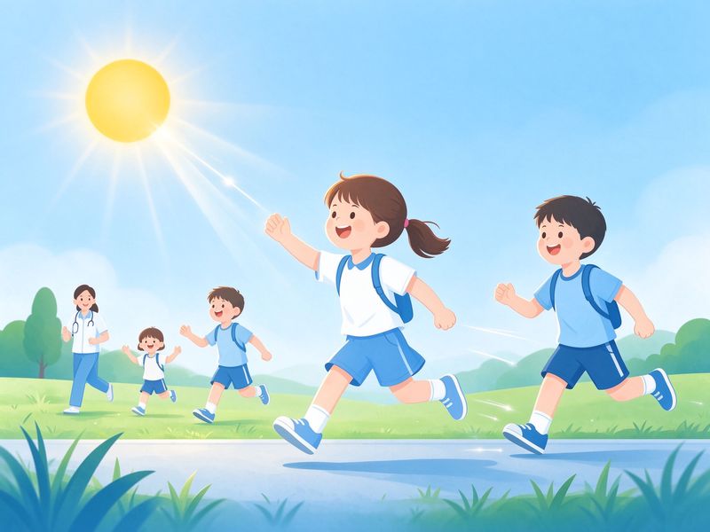 长春普瑞视光专科儿童户外活动自然光照示意图